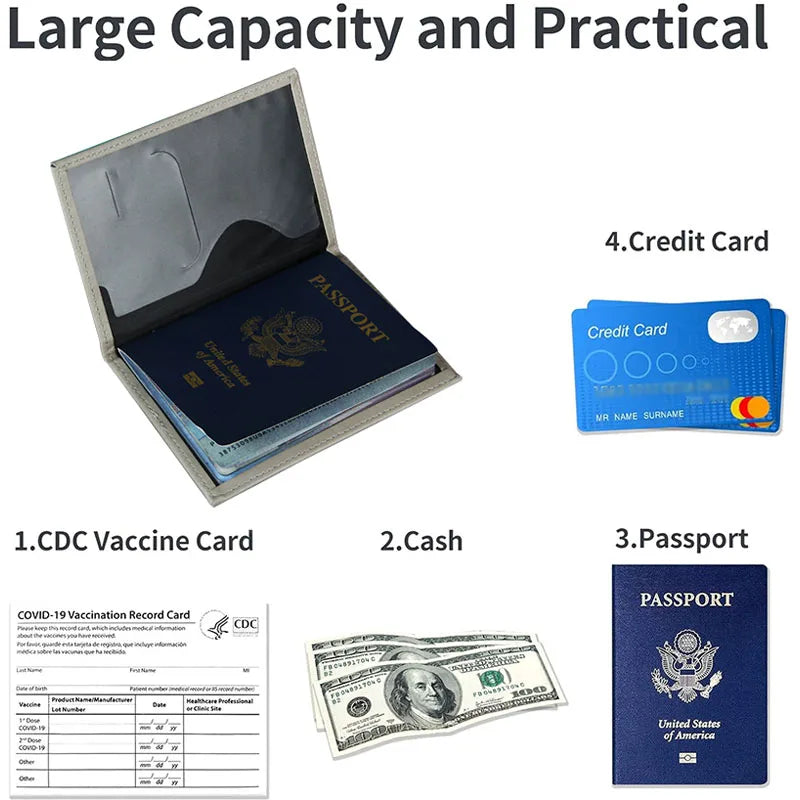Passport cover designed to travel safe