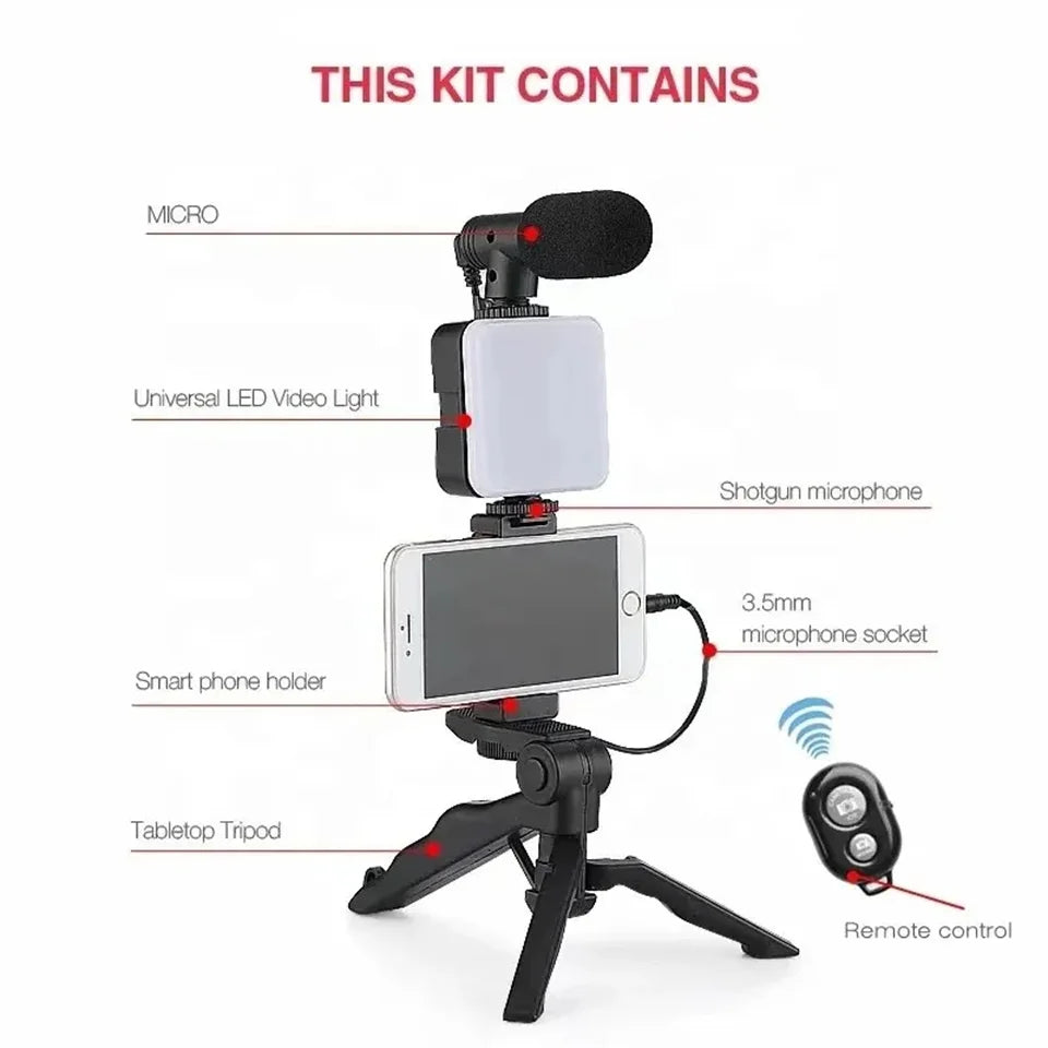 Travel tripod all in-one kit ready for on the go to create unmatchable content!
